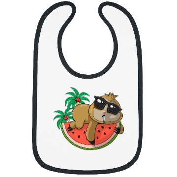 Discover Sloth Pet chills on melon Summer Bibs