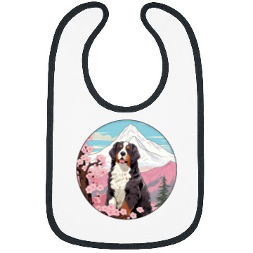Discover Bernese Mountain Dog Mount Fuji Funny Japan Bibs