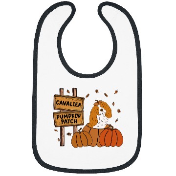 Discover Cavalier King Charles Spaniel Pumpkin Patch Thanksgiving 2 Bibs