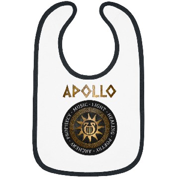 Discover Apollo Ancient Greek God of Music and Light Lyre Symbol Bibs