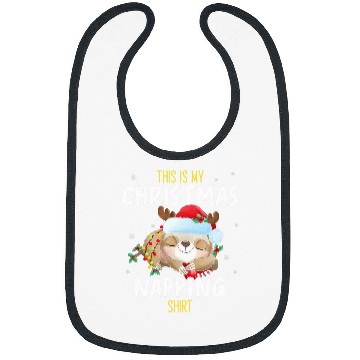 Discover Sloth Pet This Is My Christmas Napping Funny Sleeping Sloth Bibs