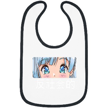 Discover antis Social Anime Girl Kawaii Waifu Manga Japanese Text Art Bibs