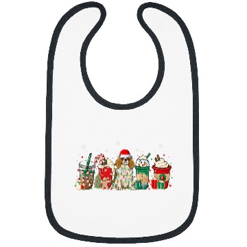 Discover Cavalier King Charles Spaniel Christmas Coffee Latte Bibs
