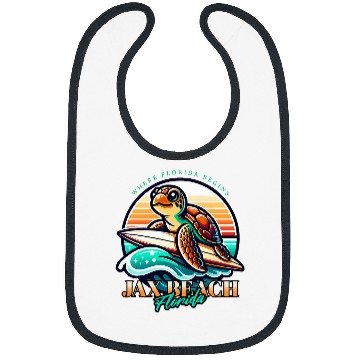 Discover Turtle Pet Jax Beach Loggerhead Sea Turtle Jacksonville Florida Sunset Bibs