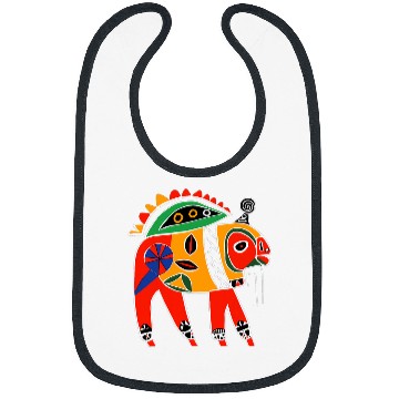 Discover Bison Native American Pacific Northwest Coast Art Style 1 Bibs