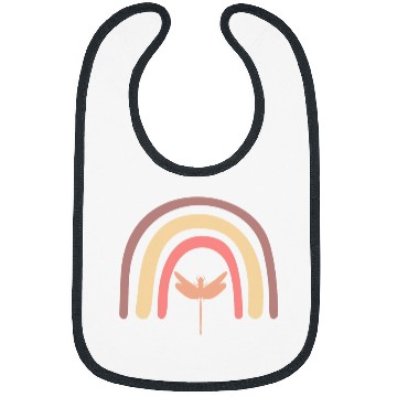 Discover Dragonfly Insect Bug Pretty Funny Cute Rainbow Boho Pink Bibs
