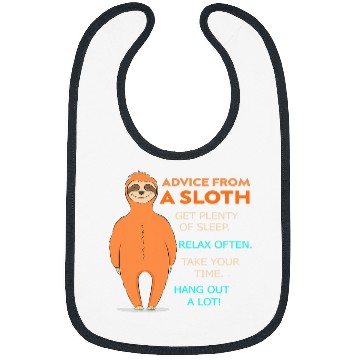 Discover Sloth Pet ADVICE FROM SLOTH FUNNY GIFT MEN WOMEN Bibs