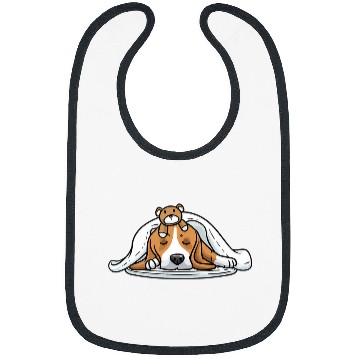 Discover Beagle Dog English Beagle With Stuffed Animal Napping Bibs
