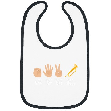 Discover Funny Rock Paper Scissors Trombone Bibs