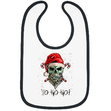 Discover Christmas Funny Santa Pirate Fun Skull Beard Bibs
