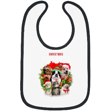 Discover Sloth Pet Christmas Party Animal Dogs Cats And Sloth Graphic Bibs