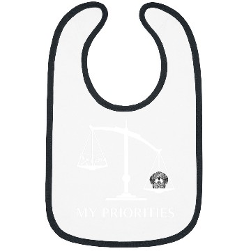 Discover My Priorities Shih Tzu Tips Scale Art Bibs
