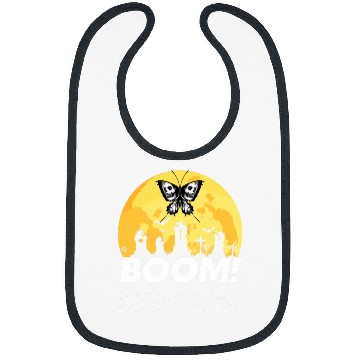 Discover Halloween Haunted Mansion Spooky Skull Butterfly Graveyard Bibs