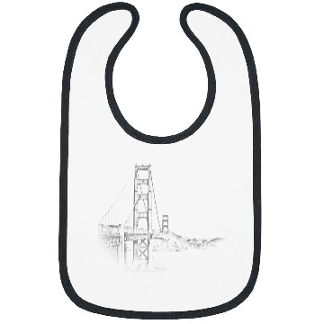 Discover Foggy Golden Gate Bridge Bibs