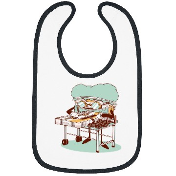 Discover Cassette Tape Doctor Operating Surgery Funny Design Bibs