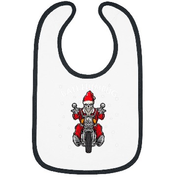Discover Bah Humbug Skeletons Santa Riding A Motorcycle Gift Bibs