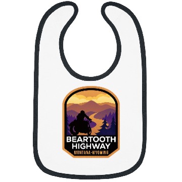 Discover Beartooth Highway Montana Wyoming Motorcycle Biker Bibs
