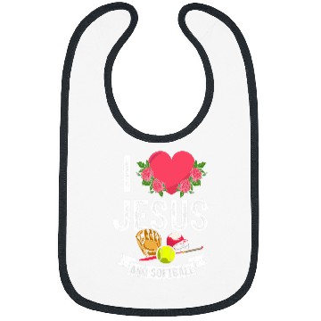 Discover I love Jesus and Softball Coachs Themed Outfit Player God Bibs