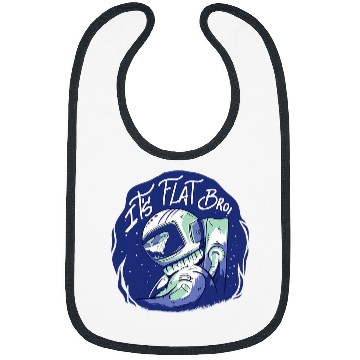 Discover Flatearth Flat Earth Flat Earth Astronaut Saying Gift Bibs