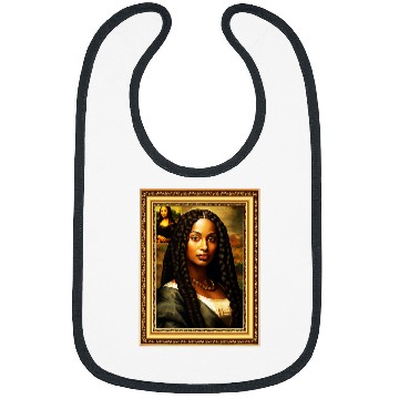Discover African American Mona Lisa famous Leonardo Da Vinci Art Bibs