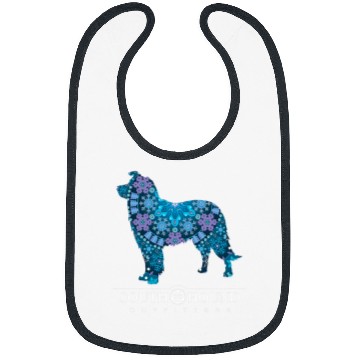 Discover Border Collie Dog Bohemian Snowflake Pattern Bibs