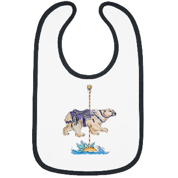 Discover Carousel Polar Bear Art Bibs