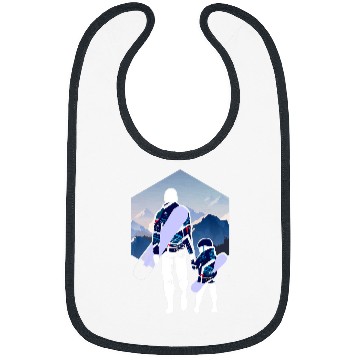 Discover Skiing Ski Fathers Day Dad and Son Matching Snowboarding Bibs