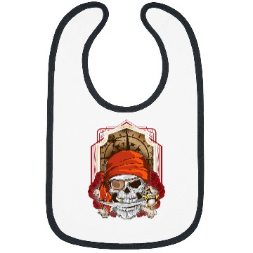 Discover Jolly Roger Flag Skull and Crossbones Pirate Bibs