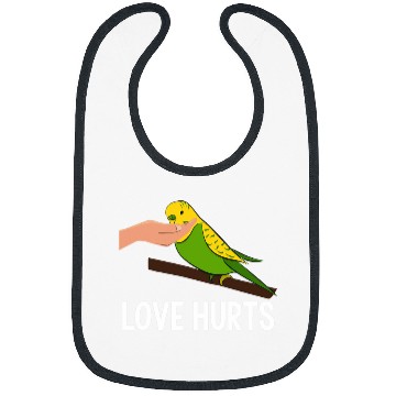 Discover Love Hurts Budgie Budgerigar Bird Parakeet Parrot Animal Pet Bibs