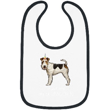 Discover Funny Wire Fox Terrier Trust Me Im A Unicorns Dog Bibs
