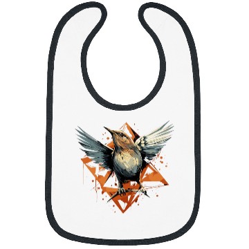 Discover Bicknells Thrush Geometric Patten ArtCute Bicknells Thrus Bibs