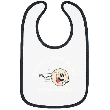 Discover Baseball Pitcher Strikeout King on the Mound Bibs
