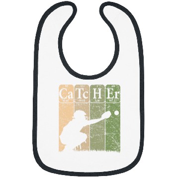 Discover Baseball Periodic Table Elements Nerd Baseball Catcher Retro Bibs