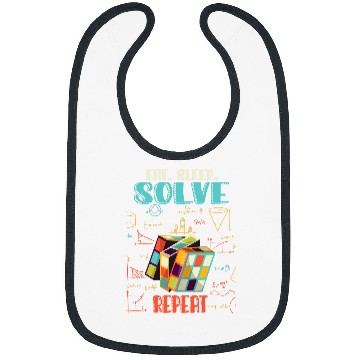 Discover Eat Sleep Solve Repeat Math Speed Cubing Genie Cube 214 Bibs