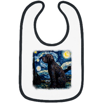Discover Dog in starry night van gogh Newfoundland 2 Bibs