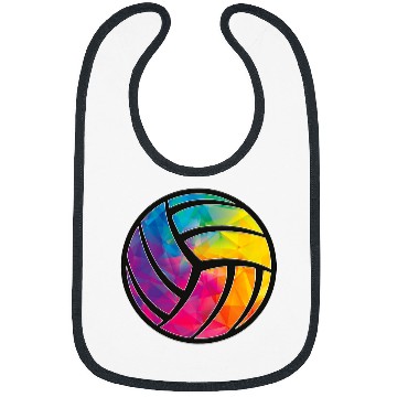 Discover Geometric Volleyball Shape Low Poly Cool Volleyball Lover Bibs