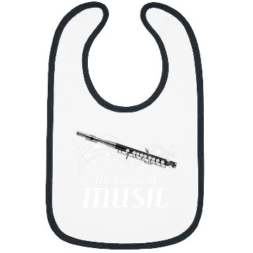 Discover Funny Piccolo Player Flutist Instrument Bacon Of Music Bibs