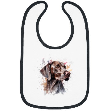 Discover Colorful German Shorthaired Pointer watercolor art Bibs