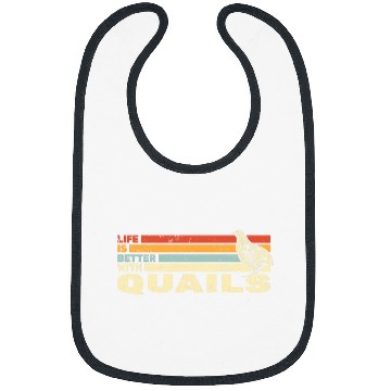 Discover Life is Better with Quails retro quail hunting Bibs