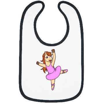 Discover Comic horse dances ballet ballerina Bibs