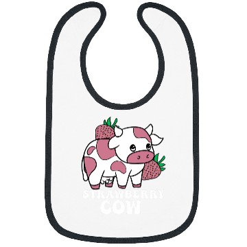 Discover Cow Lover Kawaii Strawberry Cow crazys Cow Lady Farm Animal Lover Bibs