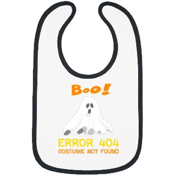 Discover Error 404 Costume Not Found Boo Halloween Bibs