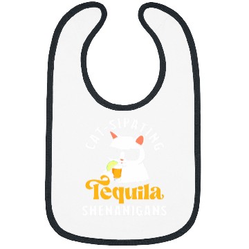 Discover Funny Tequila Drinking Cat Lover Salt Lime Bartender Drink 28 Bibs
