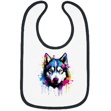 Discover Colorful Siberian Husky Dog Bibs