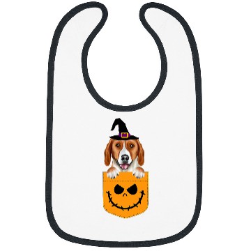 Discover Halloween Pocket American Foxhound Scary Jack O Lantern Bibs