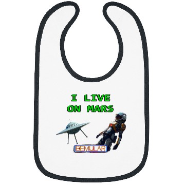 Discover I Live On Mars Bibs