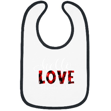 Discover hello love phlebotomist life flannel valentines day Bibs