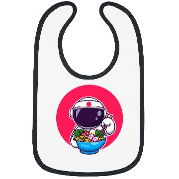 Discover Astronaut Eats Ramen Anime Space Bibs
