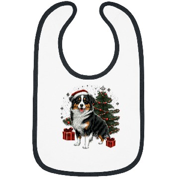 Discover Australian Shepherd Santa Christmas Australian Shepherd Bibs