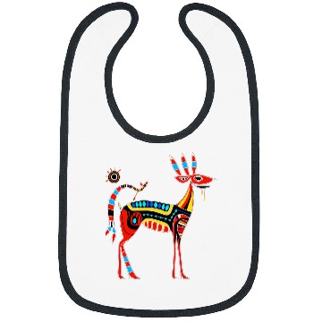 Discover Deer in Native American Pacific Northwest Coast Style Bibs